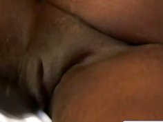 Ebony lesbian bbw uses dildo to please midget pussy